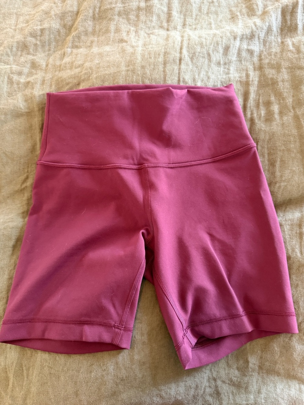 lululemon athletica High-Rise Burgundy Bike Shorts